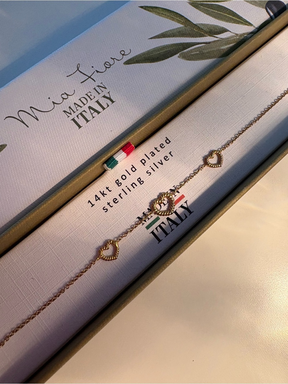 Mia Fiore 14 K gold plated Sterling silver bracelet new in box